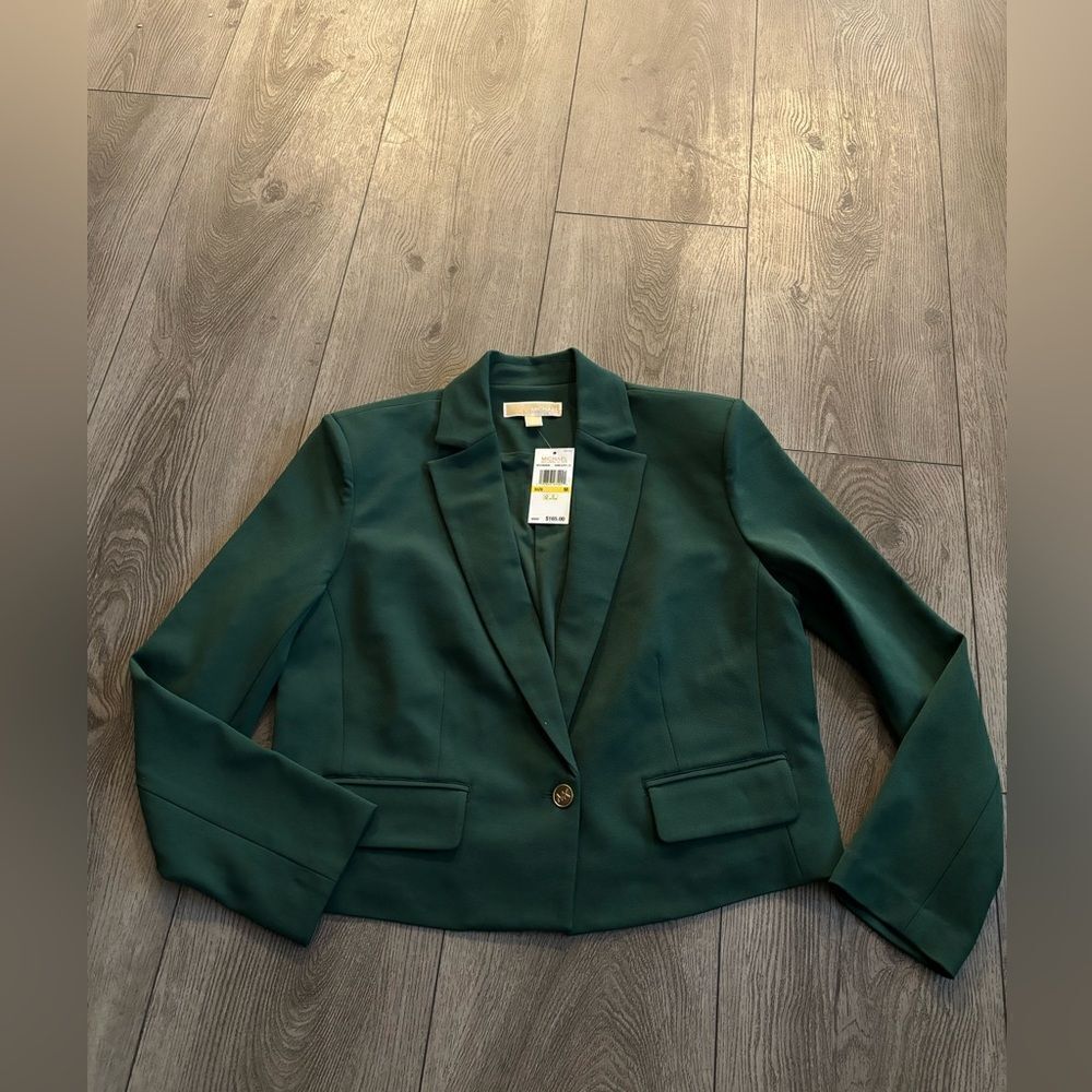 Michael Kors beautiful woman’s dark emerald  blazer, great office wear